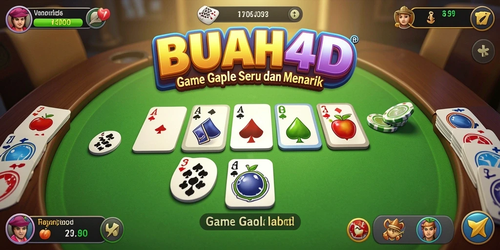 Tampilan gameplay seru BUAH4D dalam bermain Gaple.
