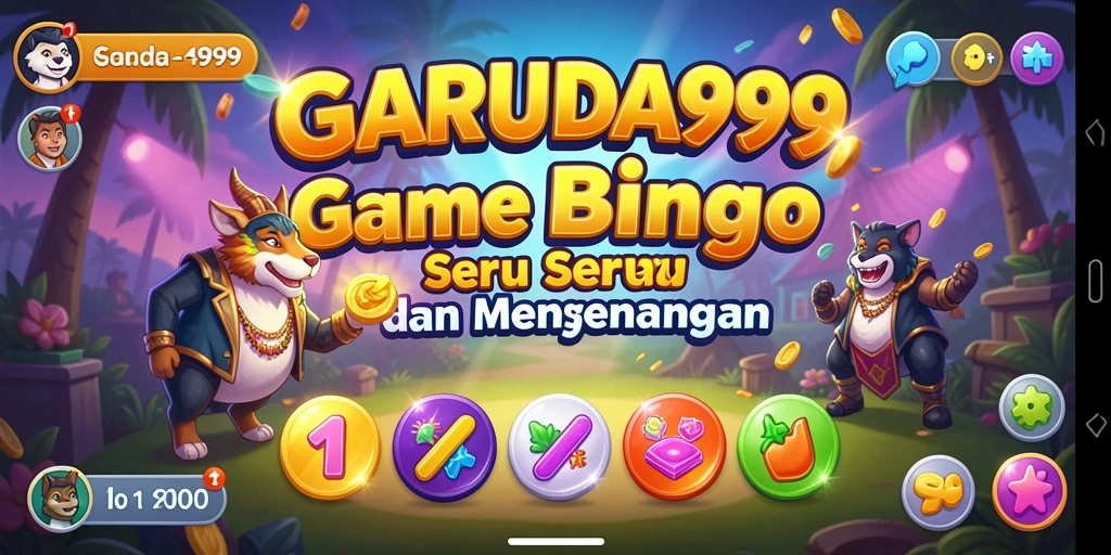 Screenshot utama GARUDA999 menampilkan gameplay Bingo yang seru.