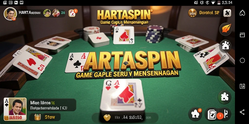 Screenshot gameplay HARTASPIN yang menarik saat bermain Gaple.