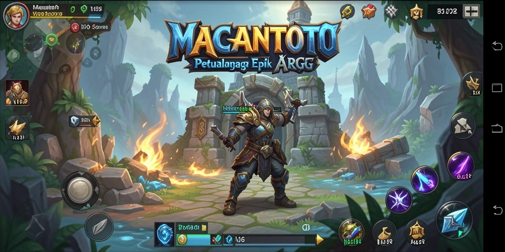 Tampilan menarik dari gameplay ARPG di MACANTOTO.
