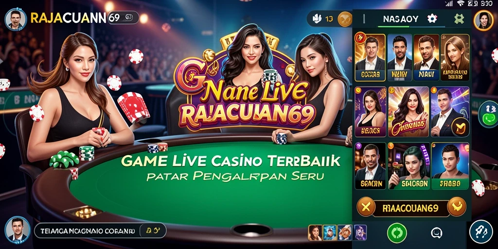 Tampilan menarik dari gameplay RAJACUAN69 yang menampilkan dealer dan pemain.