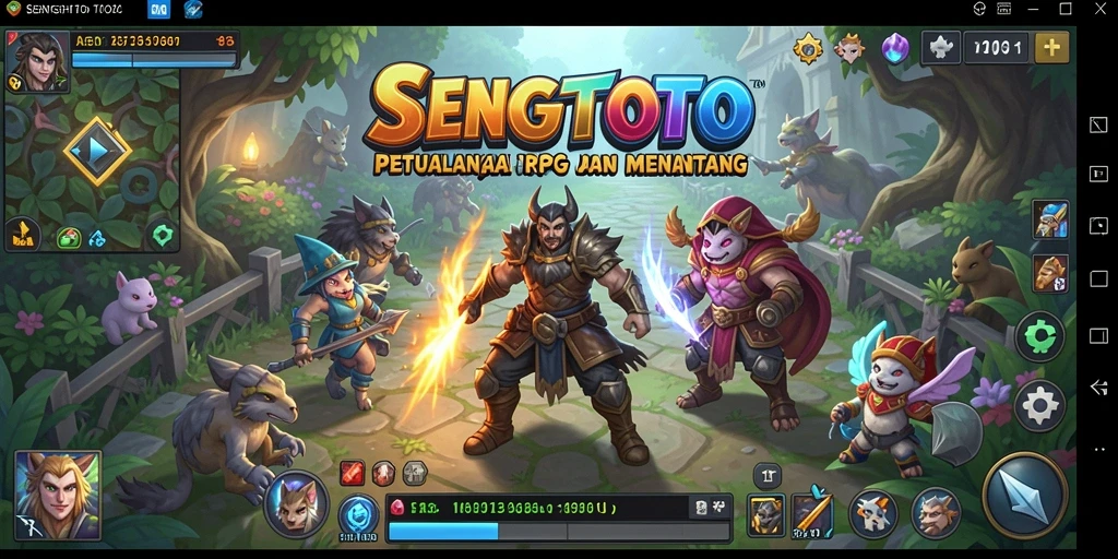 Tampilan gameplay SENGTOTO dengan petualangan yang seru dalam RPG.