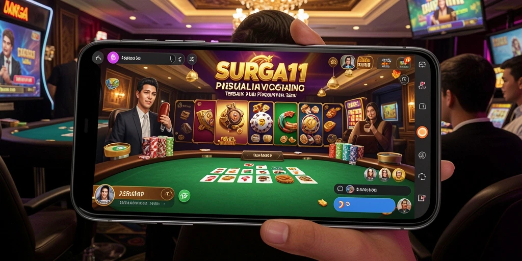 Screenshot gameplay SURGA11 menampilkan keseruan permainan Live Casino.